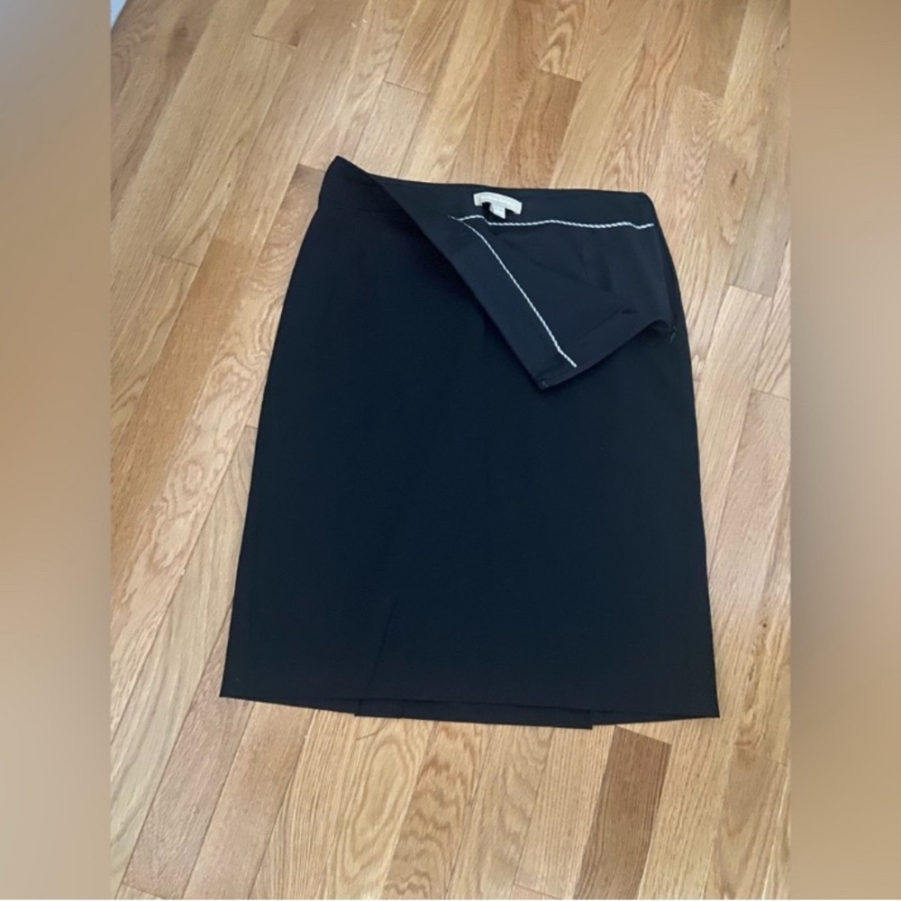 BANANA REPUBLIC BR Black Skirt Fine Wool Blend Very Soft Fully Lined 2 NEW NWOT